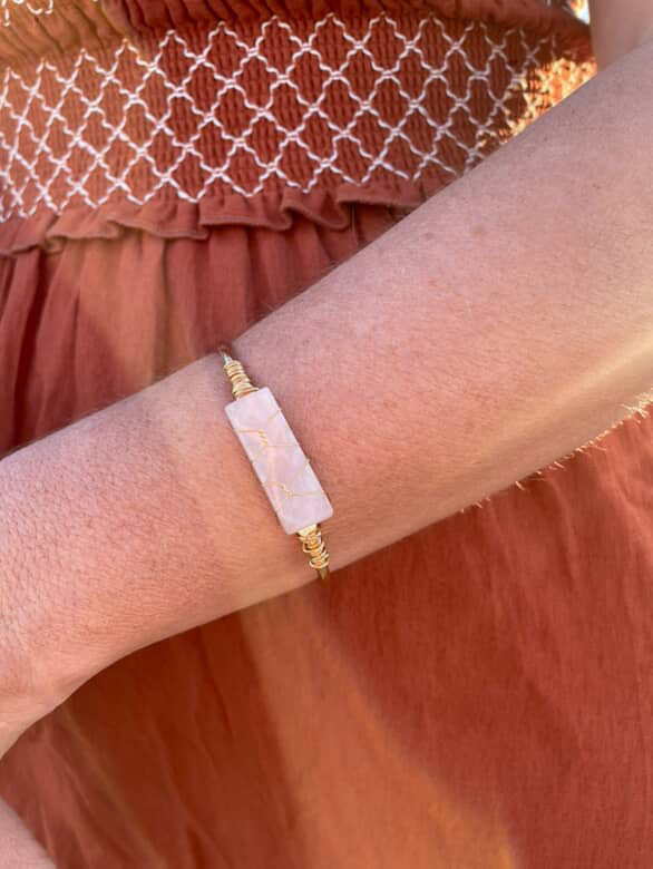 Crystal Cuff ✨ Rose Quartz