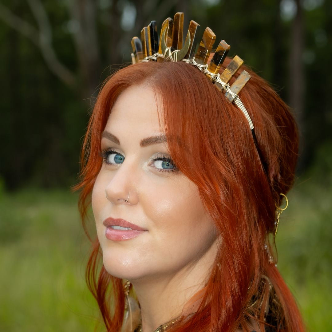 Embellished Crystal Crown 👑 Tigers Eye