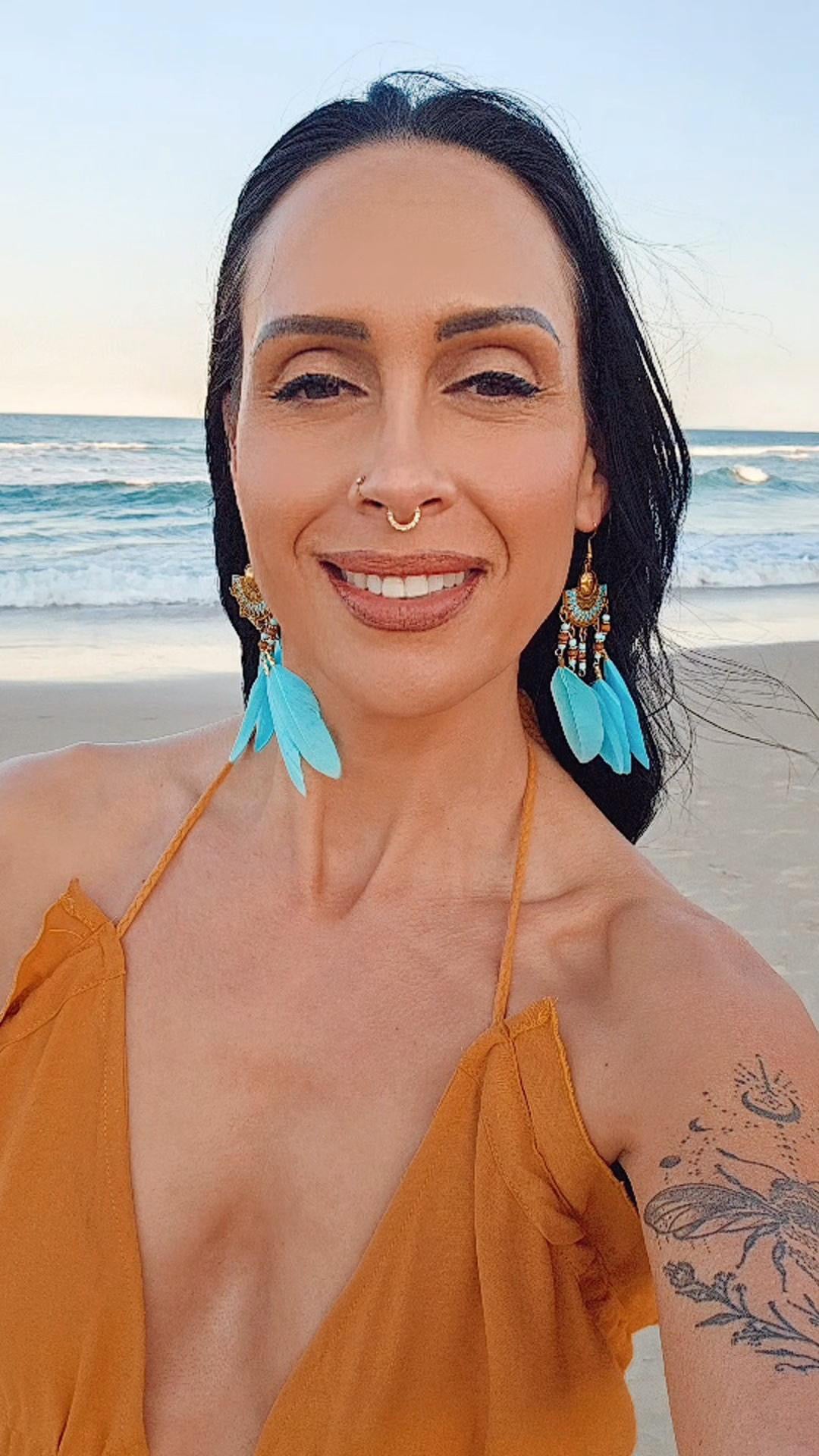 Bohemian Feather Earrings 🪶 Spirit