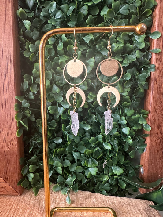 Crystal Earrings ✨ Gold Galaxy