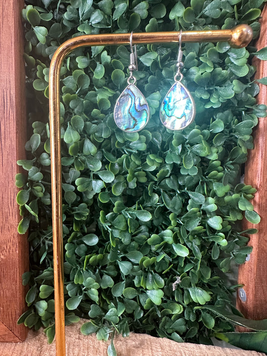 Crystal Earrings ✨ Abalone Shell