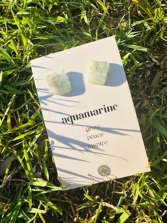 Crystal Earrings ✨ Aquamarine