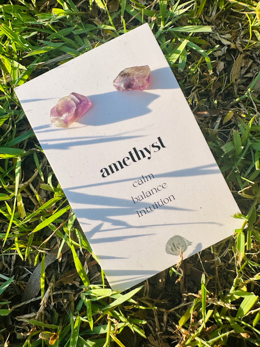 Crystal Earrings ✨ Amethyst