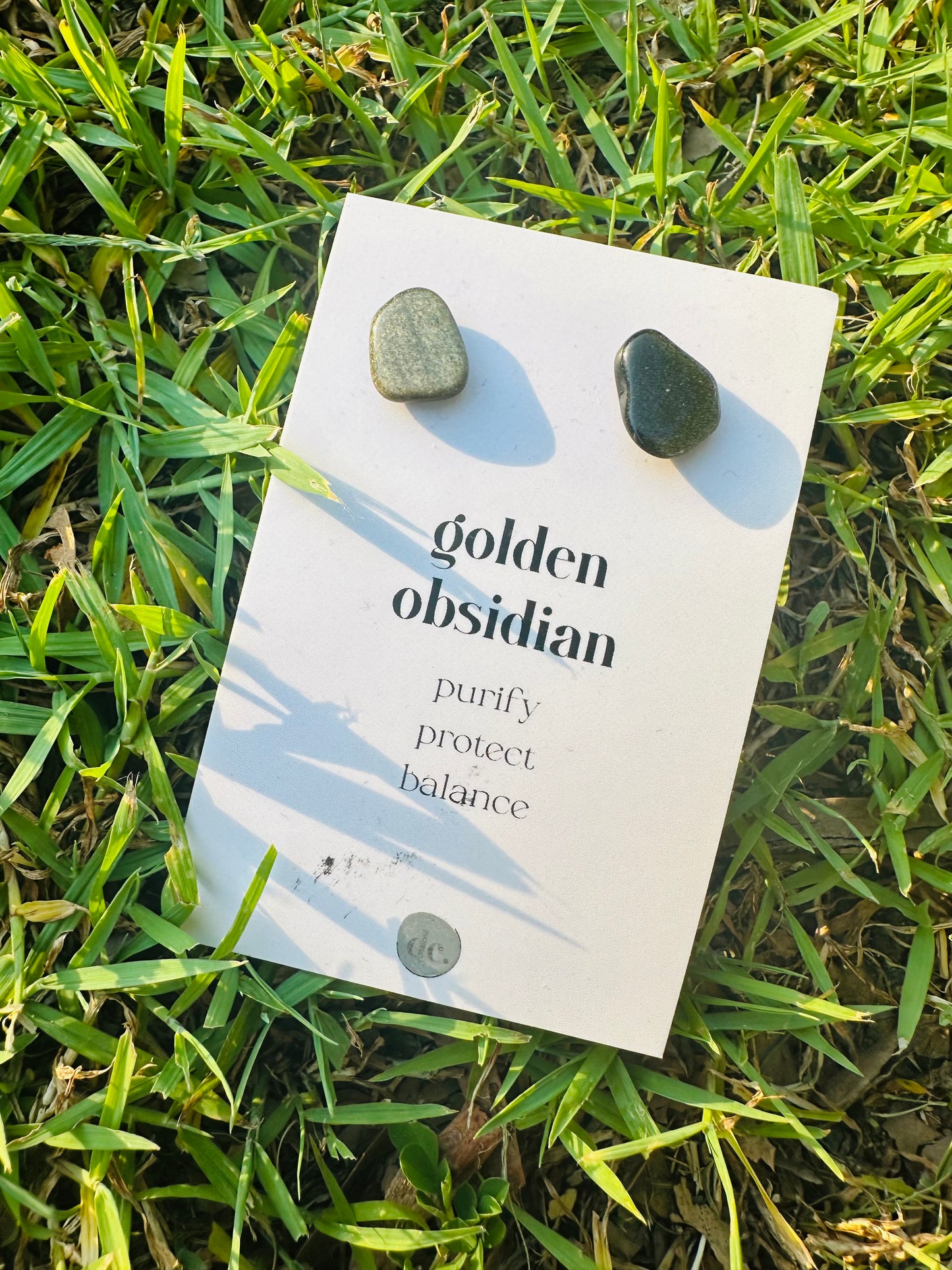 Crystal Earrings ✨ Golden Obsidian