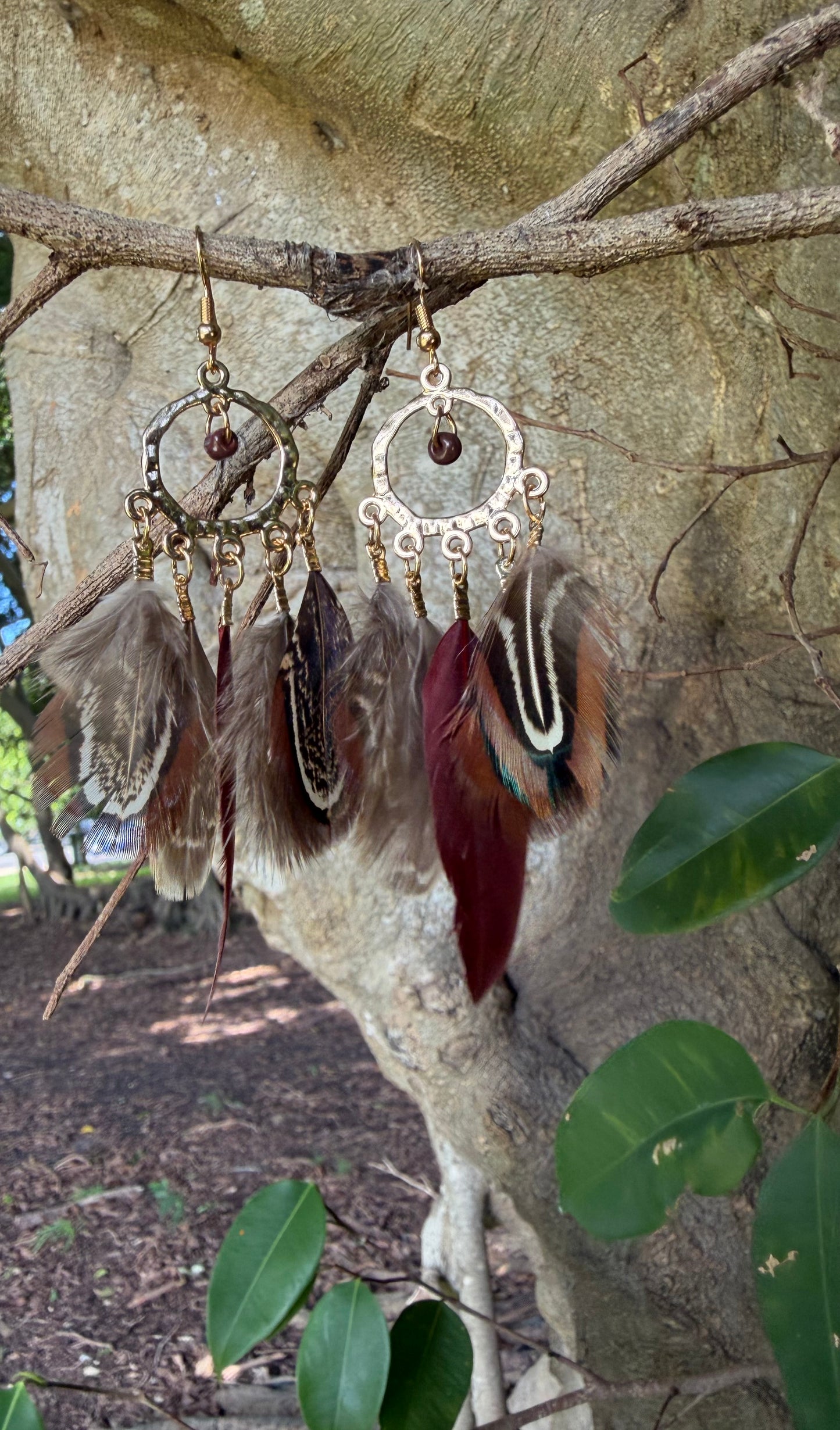 Bohemian Feather Earrings 🪶 Autumn