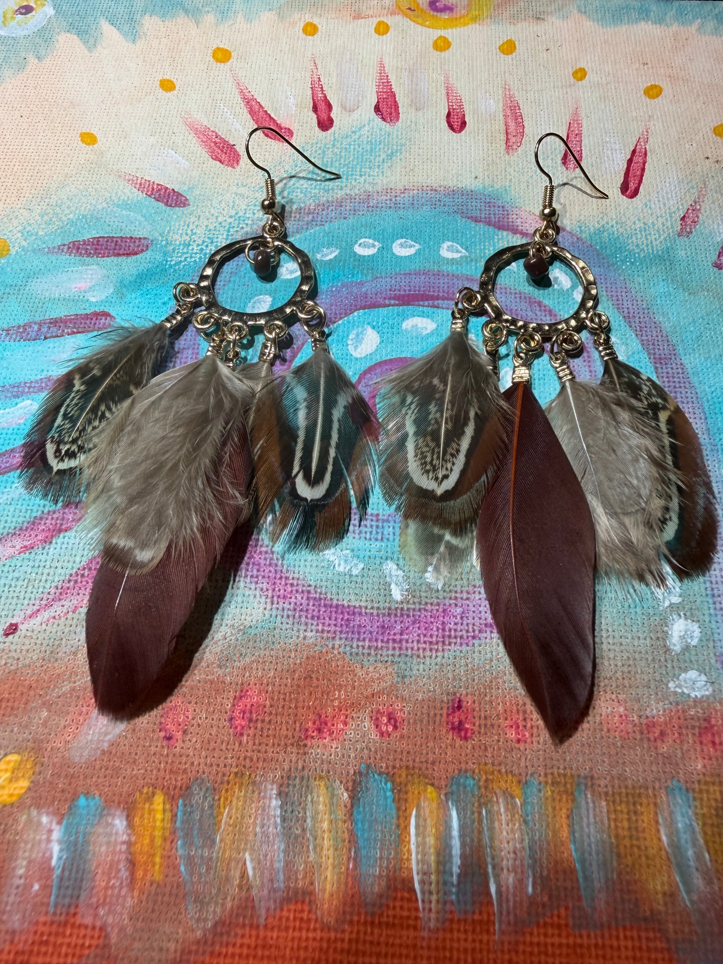 Bohemian Feather Earrings 🪶 Autumn