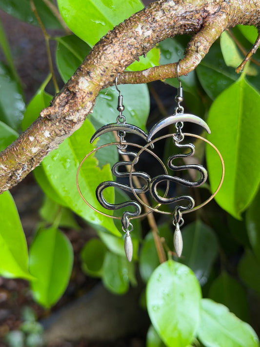 Goddess Earrings ✨ Geo Kundalini Snake