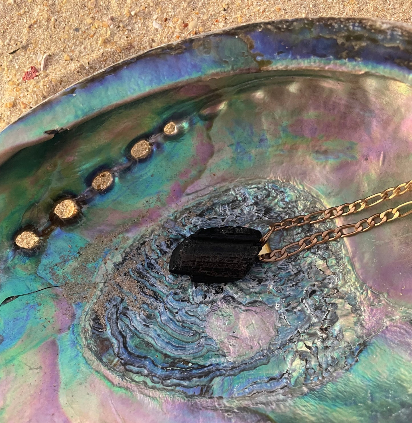 Crystal Necklace ✨ Black Tourmaline 🇧🇷