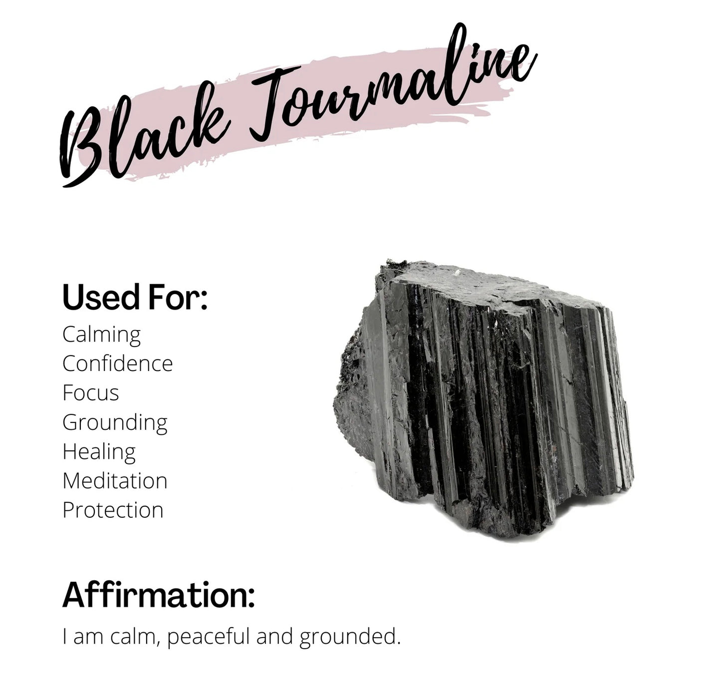 Crystal Necklace ✨ Black Tourmaline 🇧🇷