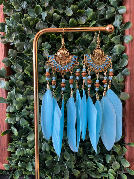 Bohemian Feather Earrings 🪶 Spirit