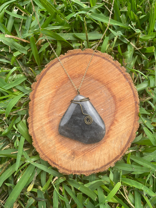 Crystal Necklace ✨ Black Moonstone