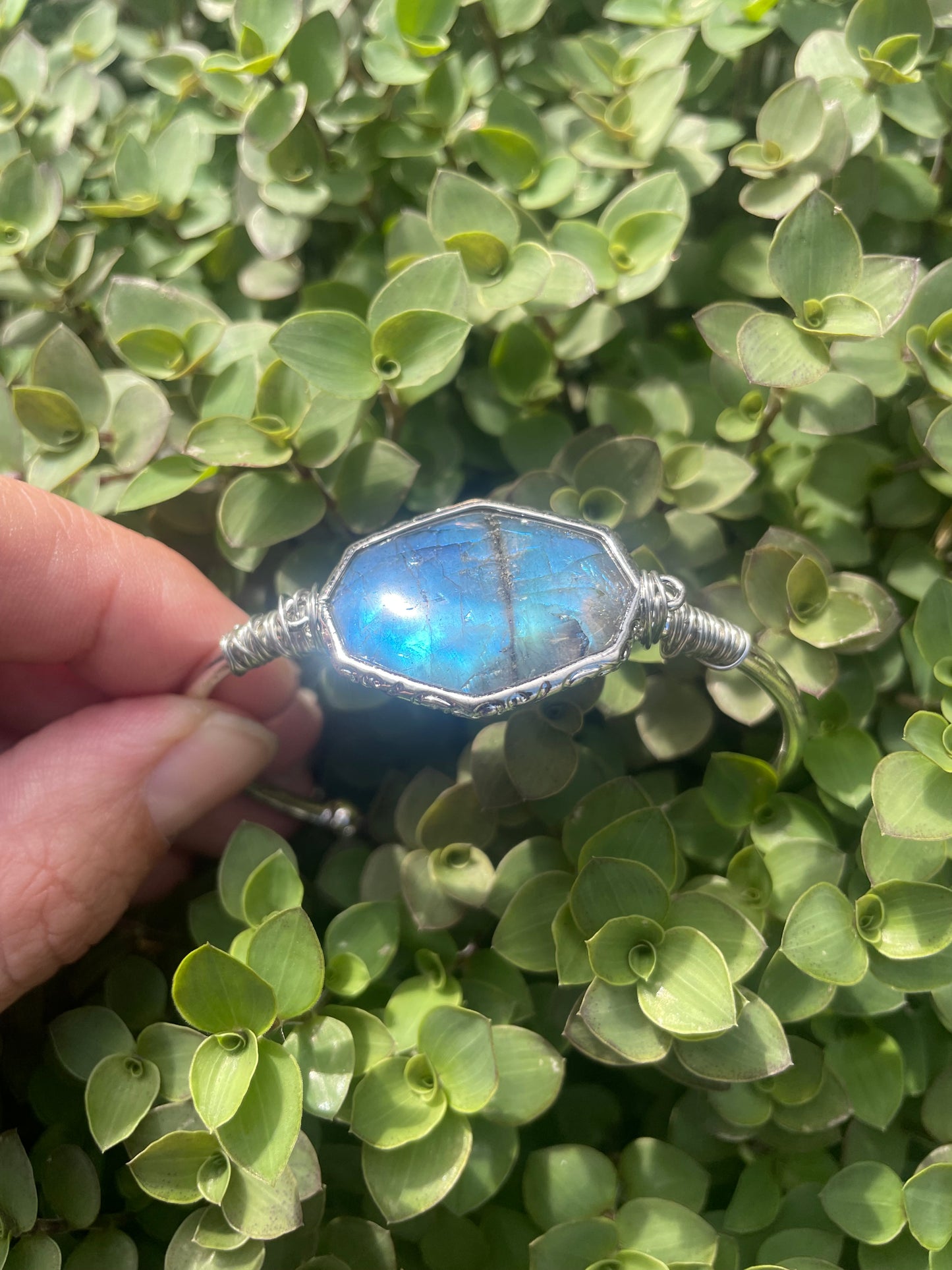 Crystal Cuff ✨  Labradorite in Silver