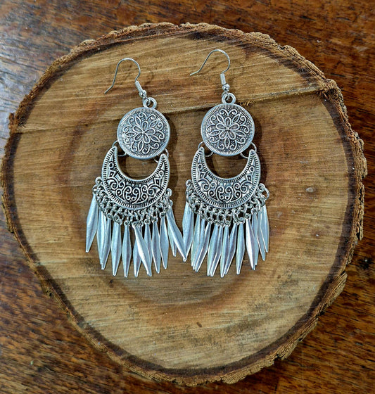 Bohemian Earrings ✨ Antique Silver